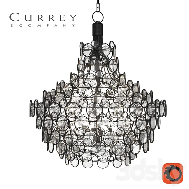 Currey and Company Chandelier Galahad D1000xH1100 3DSMax File