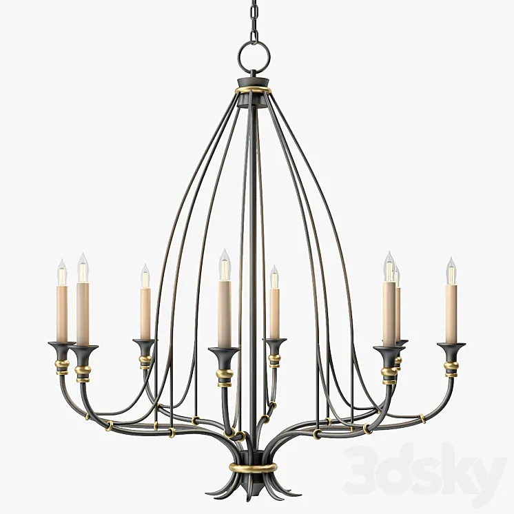 Currey and Company Folgate Chandelier Small 3DS Max