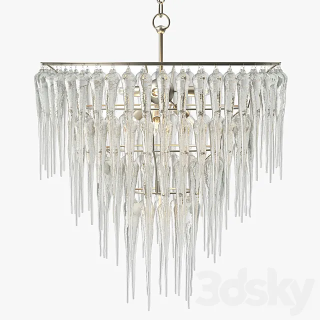 Currey and Company Icecap Chandelier 3DS Max Model