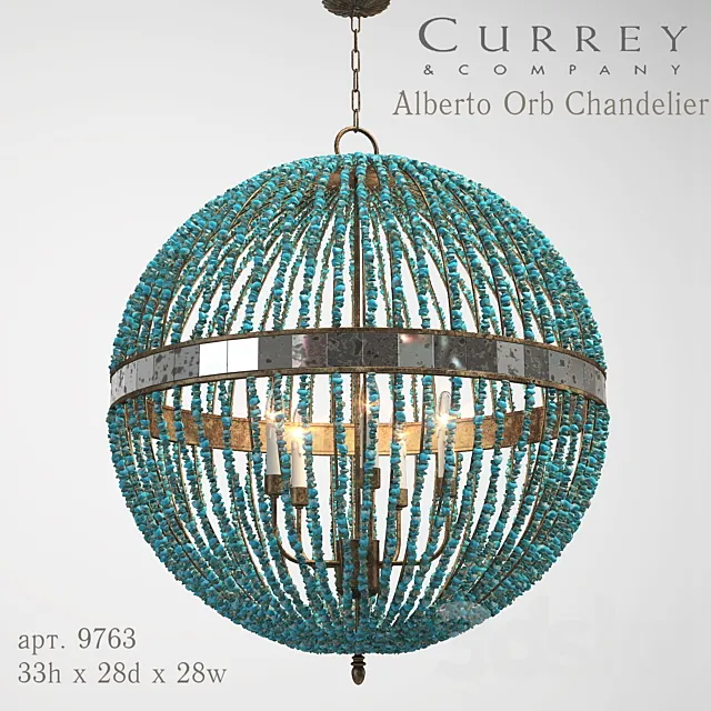 Currey & company Alberto Orb Chandelier 3ds Max