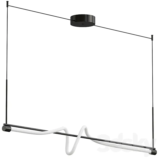 Cursive Linear Pendant 3DS Max Model