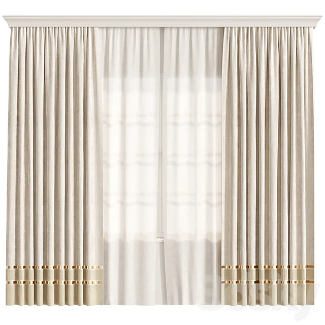 Curtain 1 3dsMax Model