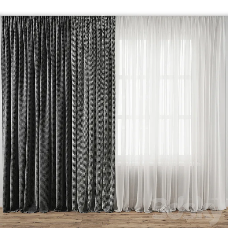 Curtain 123 3DS Max