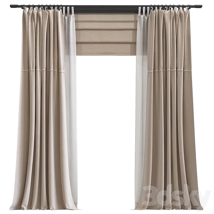 Curtain #158 3DS Max Model