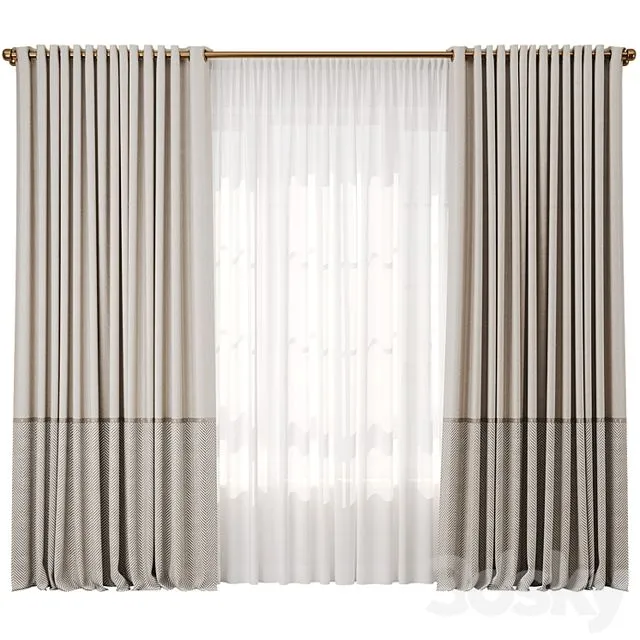 Curtain 22 curtains with eyelets 3dsMax Model