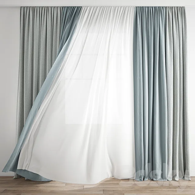 Curtain 267 _ Wind blowing effect 2 3DSMax File