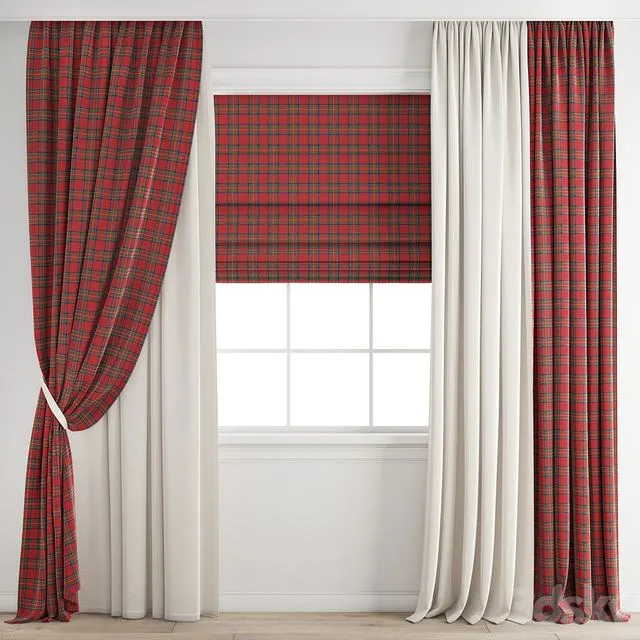 Curtain 390-Christmas 3dsMax Model