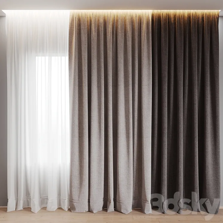 curtain 4 3DS Max