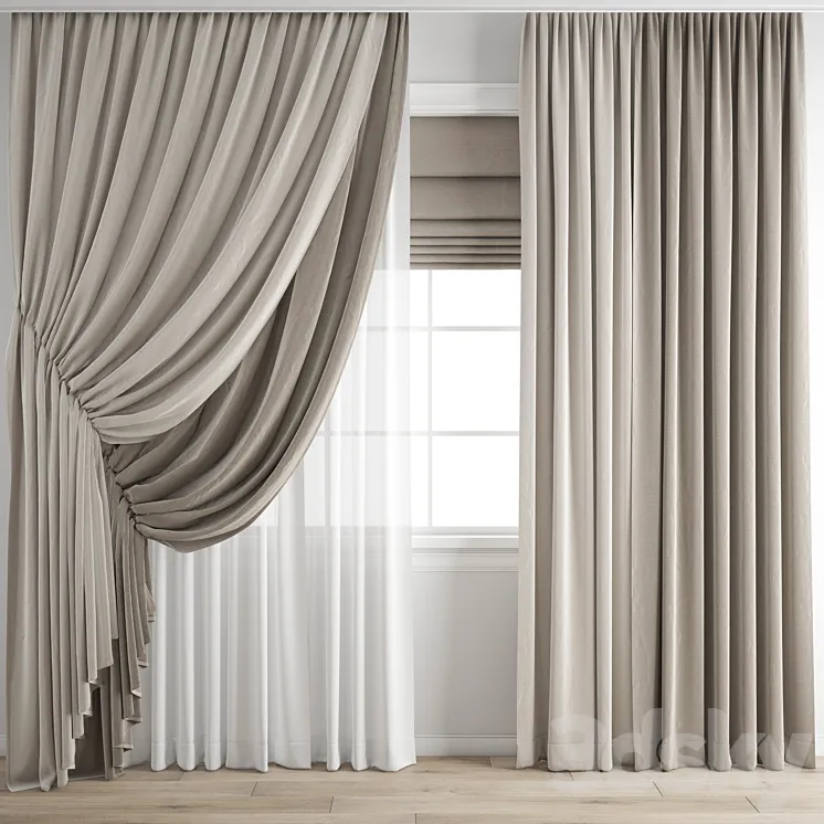 Curtain 444 3DS Max Model