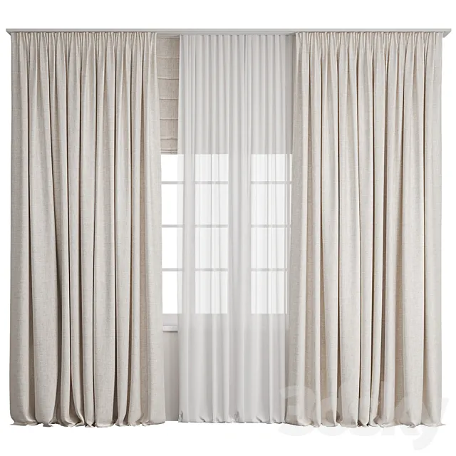 Curtain 64_ Curtains 3dsMax Model