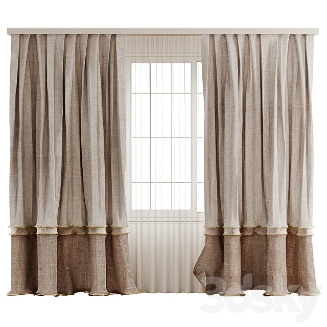 Curtain A4 3dsMax Model