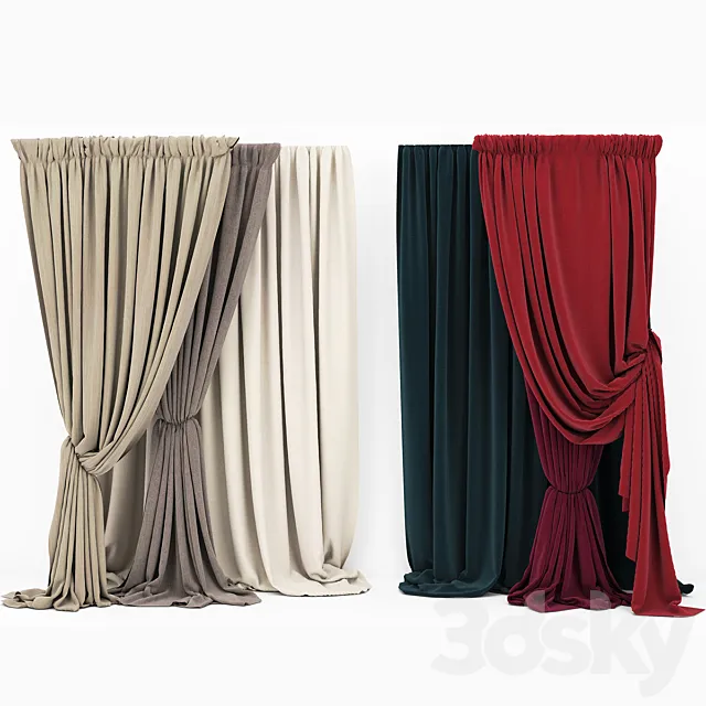 Curtain collection 07 3DSMax File
