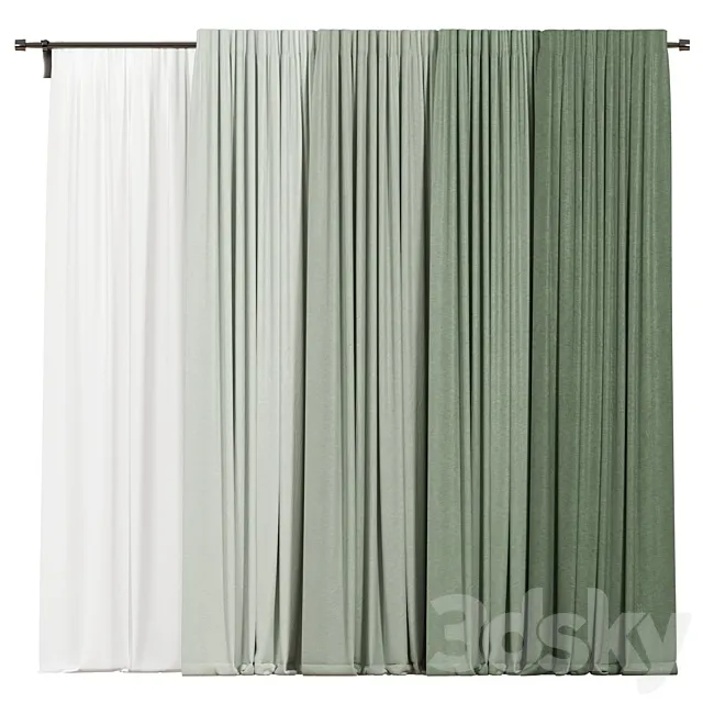Curtain collection 3ds Max