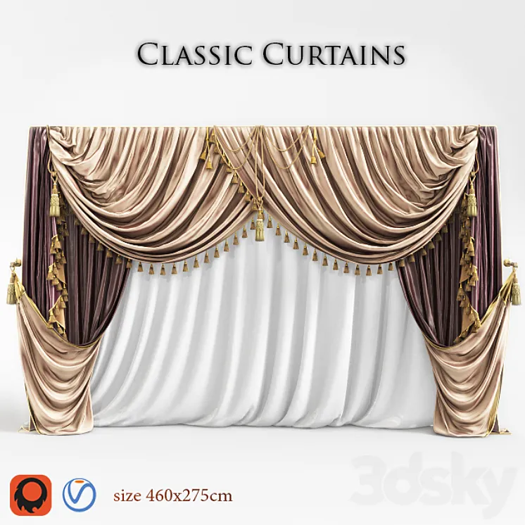 Curtain (curtain classik) 3DS Max