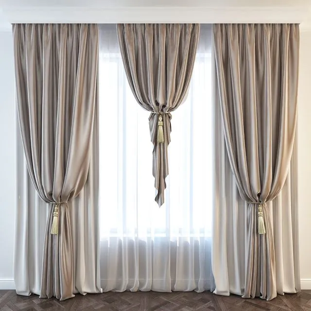 Curtain for classic interior 3dsMax Model