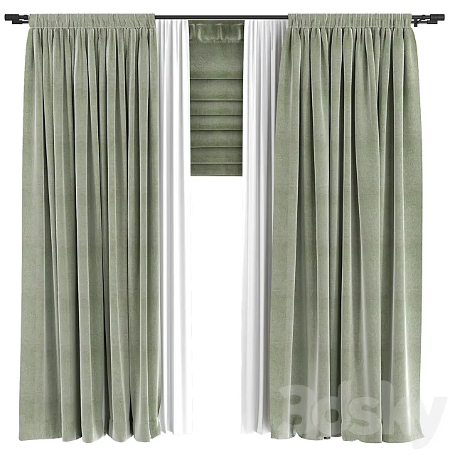 Curtain For interior N056 3dsMax Model