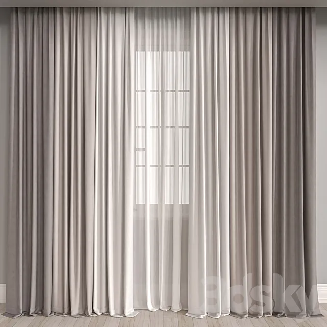 curtain m019 3ds Max