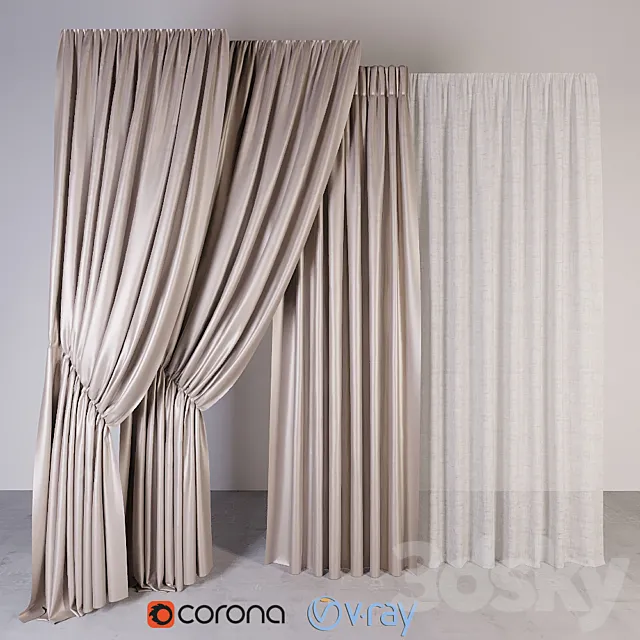 curtain Set 3ds Max