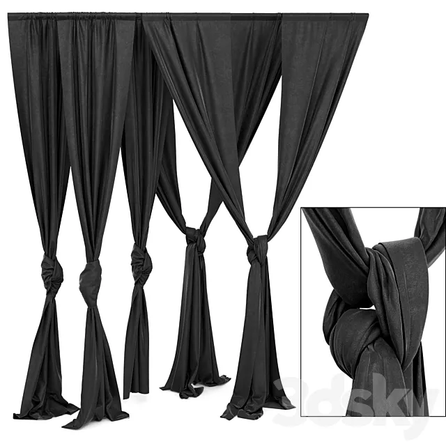 Curtain set 3ds Max