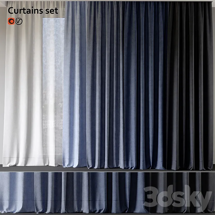 Curtain Set 3DS Max Model
