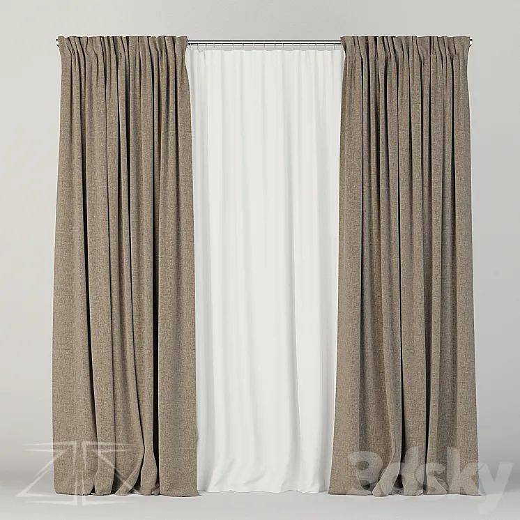 curtain set 8 3DS Max