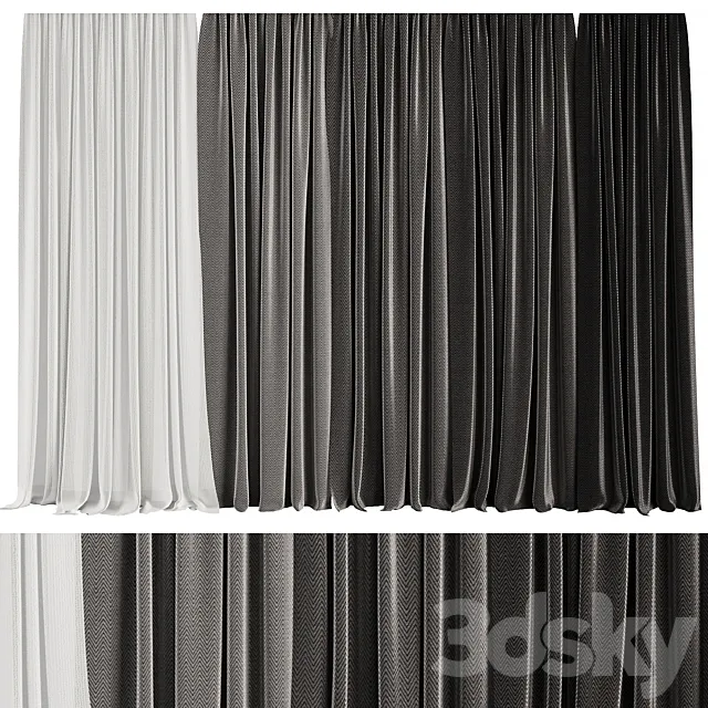 Curtain Set M9 3DS Max Model