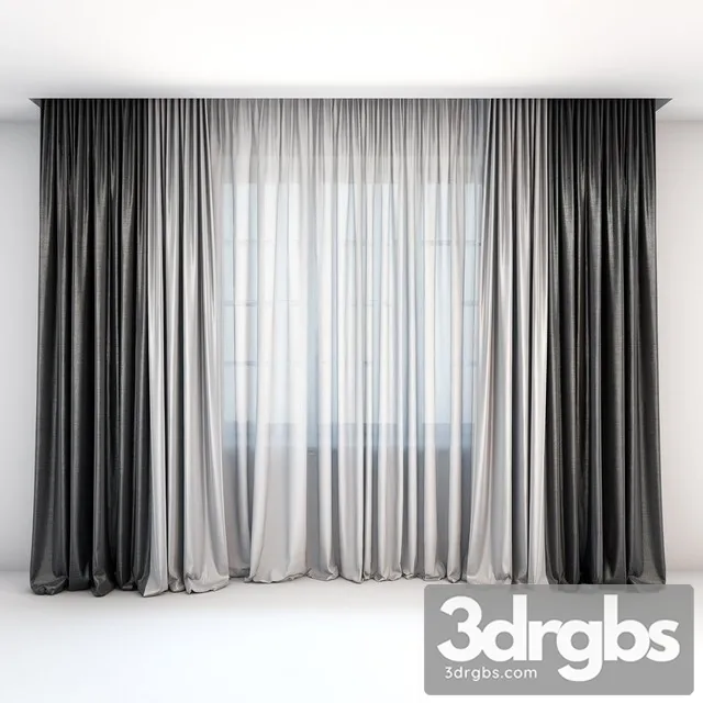 Curtain Simple Black White 3dsmax Download