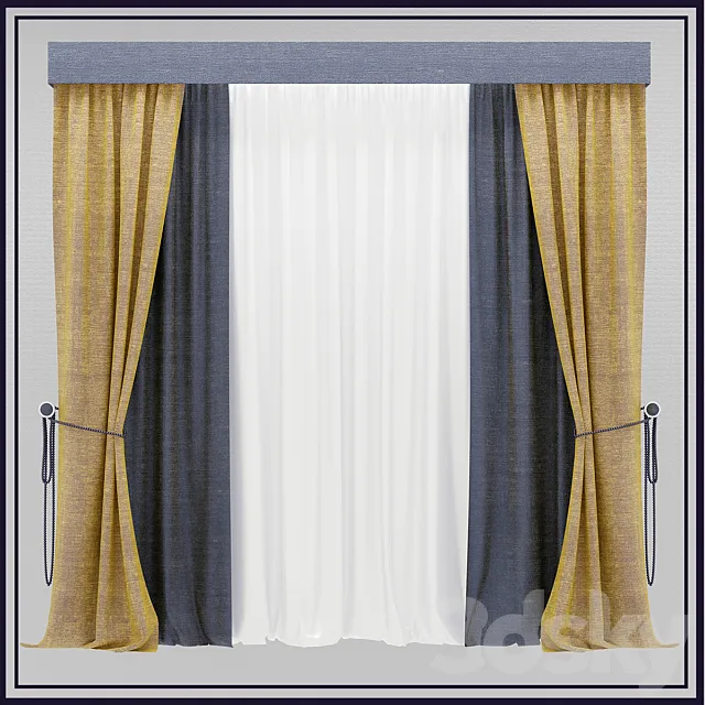 Curtain with Beads _ Curtain with beads 3DSMax File