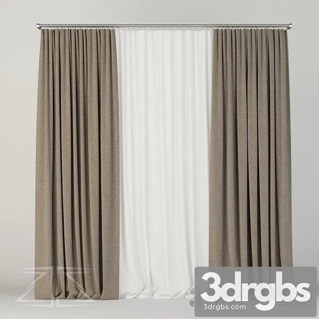 Curtain With Tulle Cornice 3dsmax Download