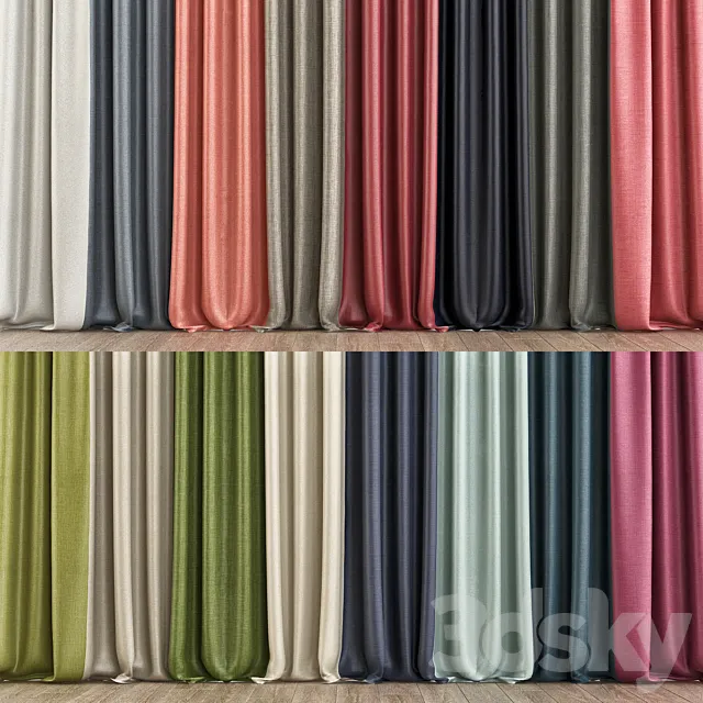 Curtain zeblin materials 3DSMax File