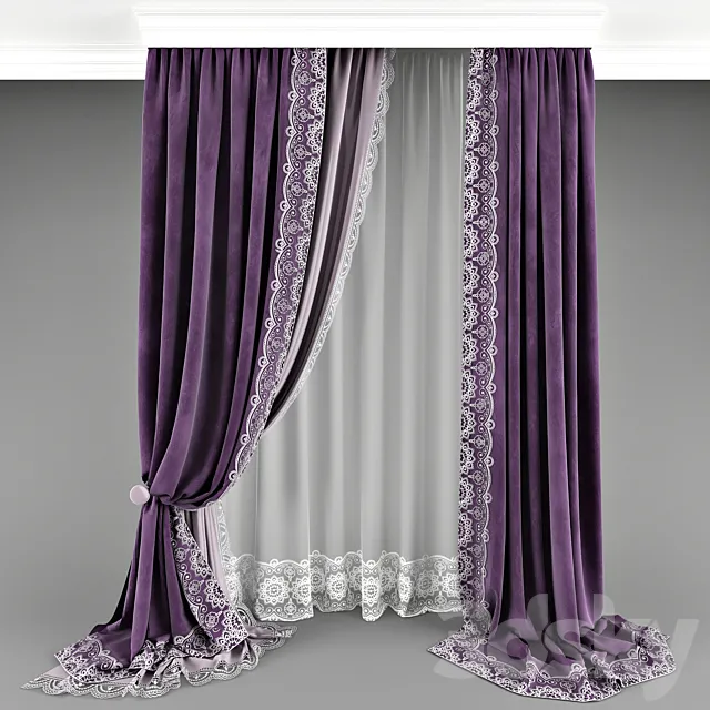 Curtain_011 3DS Max Model