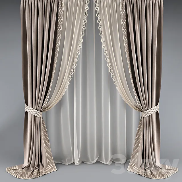 Curtain_33 3DS Max Model