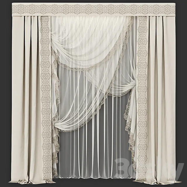 Curtain_45 3DS Max Model