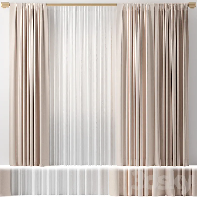 Curtains 02 3DS Max Model