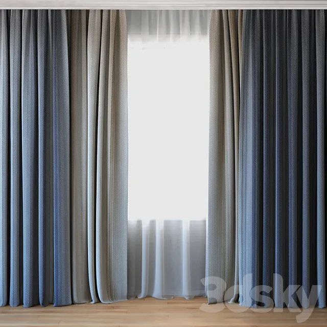 Curtains 07 | Canvas curtains and tulle 3DSMax File
