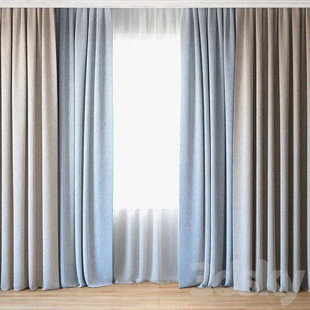 Curtains 08 | Canvas curtains and tulle 3DSMax File