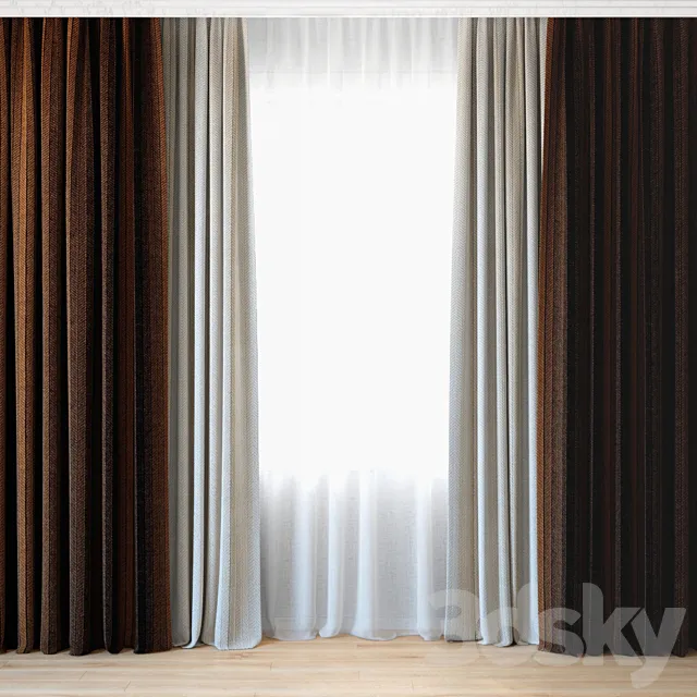 Curtains 09 | Canvas curtains and tulle 3DSMax File