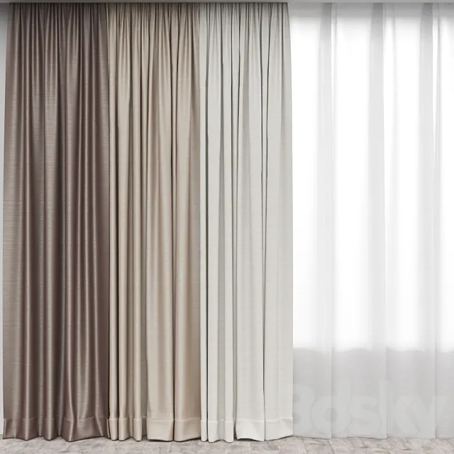 Curtains 1 3DS Max Model