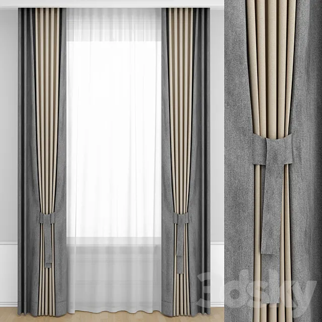 Curtains 1 3DS Max Model