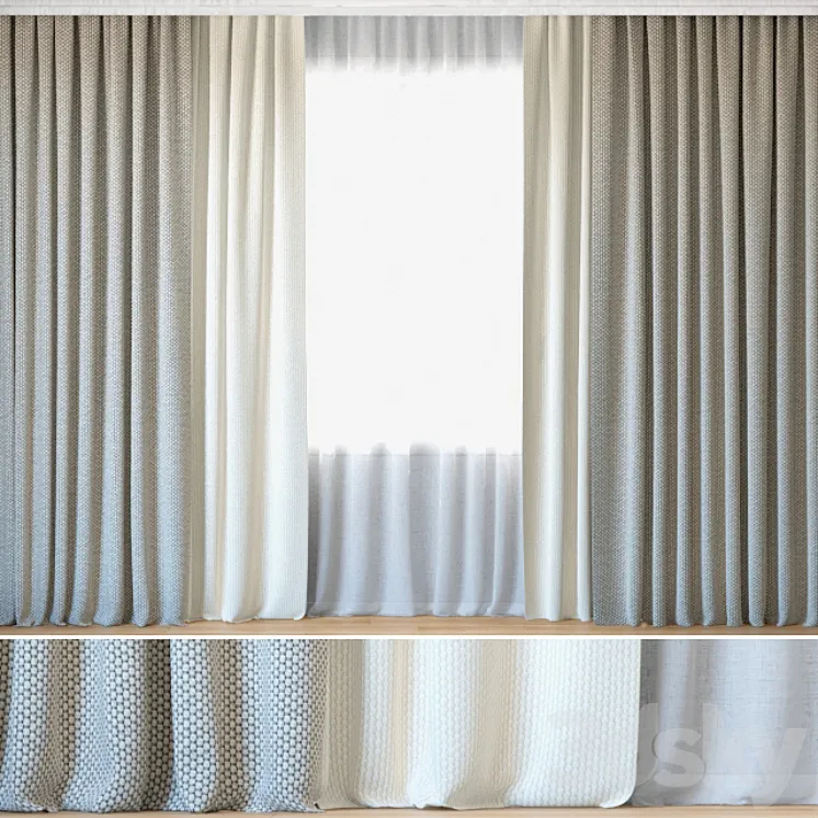 Curtains 102 | Curtains with Tulle | ROHI | Opera 3DS Max