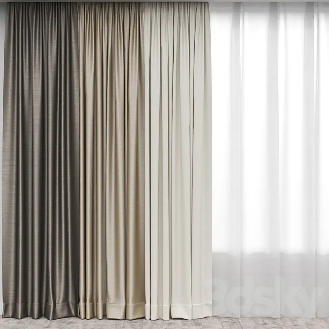 Curtains 2 3DS Max Model