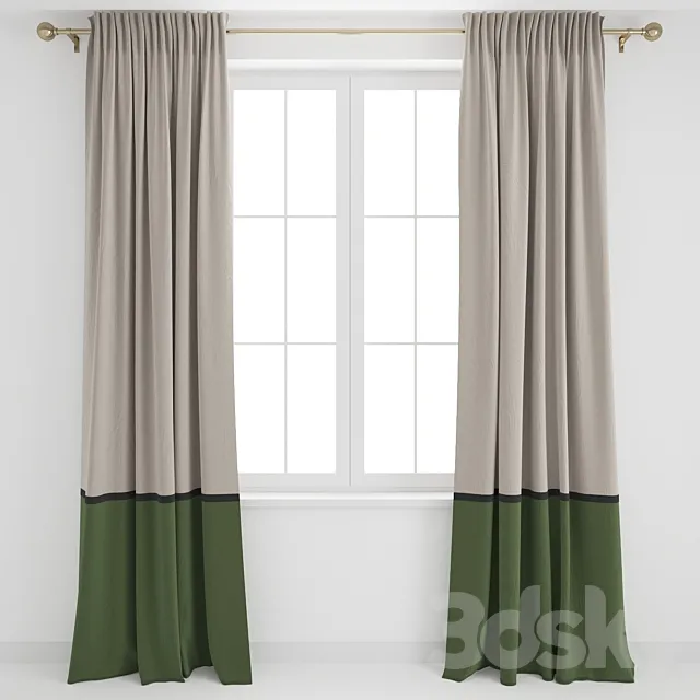 Curtains 2 3DS Max Model