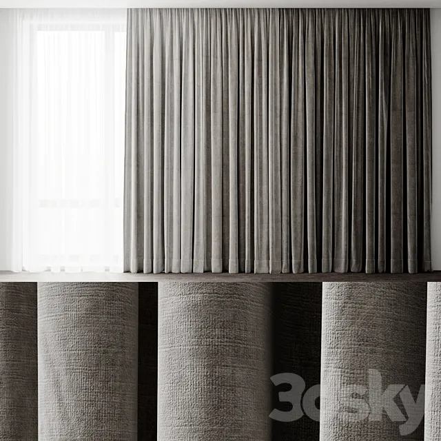 Curtains 2 3DS Max Model