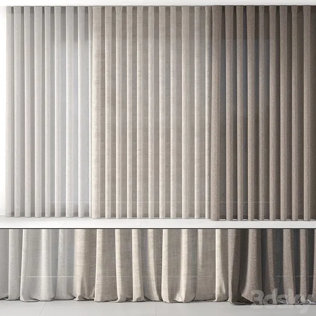 Curtains 2 options 3dsMax Model
