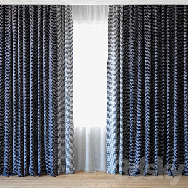 Curtains 34 | Curtains with tulle 3DSMax File