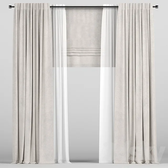 Curtains. 3ds Max