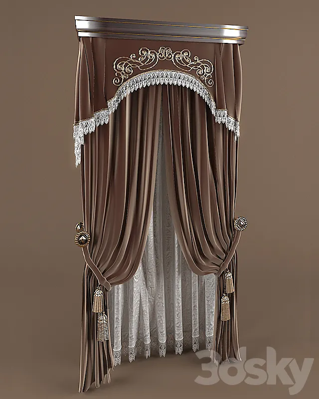 curtains 3ds Max