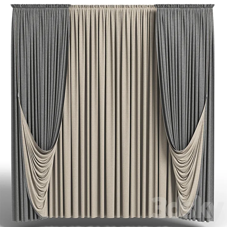 curtains 3DS Max