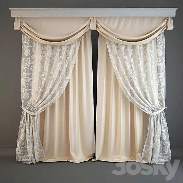 curtains 3ds Max