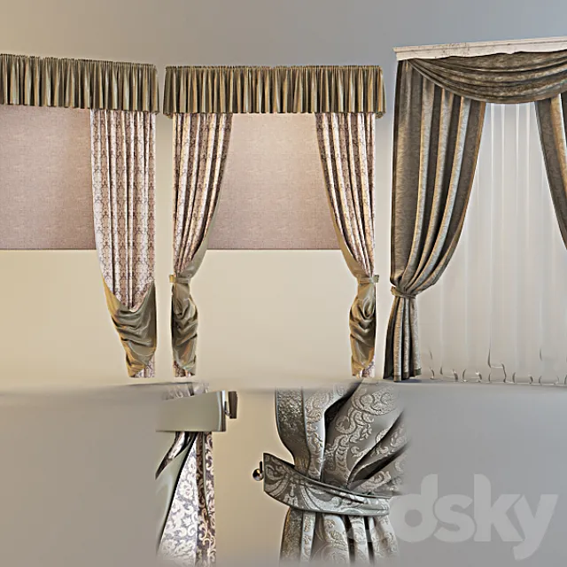 curtains 3ds Max